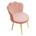 thumbnail image 1 of Elodie Nordic Vanity Chair Side Chair with Gold Legs for Lounge Bedroom Dining Room Pink, 1 of 8