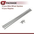 thumbnail image 5 of Unique Bargains 12 Set 14G Bicycle Spokes 14G Bike Wheel Spoke 304 Stainless Steel Silver Tone-257mm, 5 of 7