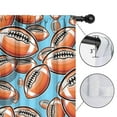 thumbnail image 4 of Blackout Kids Curtains,Football Sticker Pattern Childrens Insulated Curtains Set Of 2,Bedroom Essentials,Toddler Room Decor 42"x84", 4 of 5