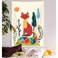thumbnail image 3 of Aesthetic Fox Simply Tapestry, Modern Minimalist Abstract Creative Moon Vertical Tapestries, Colorful Tree Floral Animals Tapestry Wall Hanging for Bedroom Hippie Poster Blanket College, 40X60IN, 3 of 4