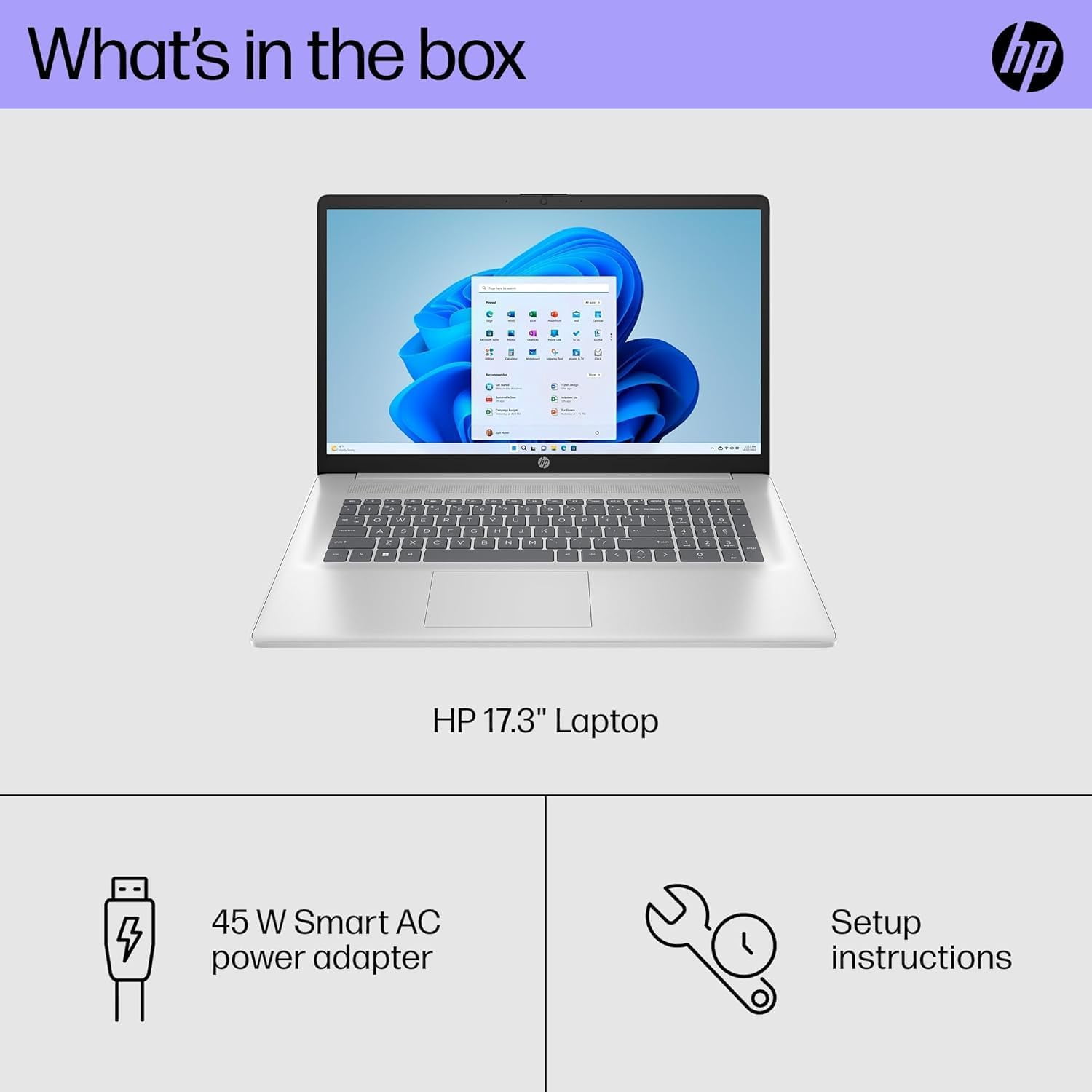 HP 17.3" Touchscreen Business Laptop, 17 inch HD+ Anti-Glare Display, AMD Ryzen 5 7530U, 16GB RAM, 512GB SSD, Wi-Fi 6, Bluetooth, Windows 11 Pro