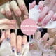 thumbnail image 2 of 24 Uds. De uñas postizas francesas, puntas cortas para uñas artísticas, palo de presión falso con diseños, cubierta completa, puntas transparentes portátiles rosas artificiales Tan Jianjun  unisex, 2 of 2