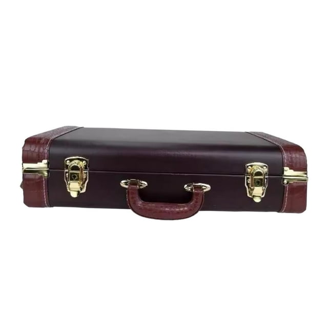 Bunblic Étui de Transport Trompette Protection Velours Intérieur Boîte Instrument de Musique Accessoire pour Concert Performance Groupe Marron