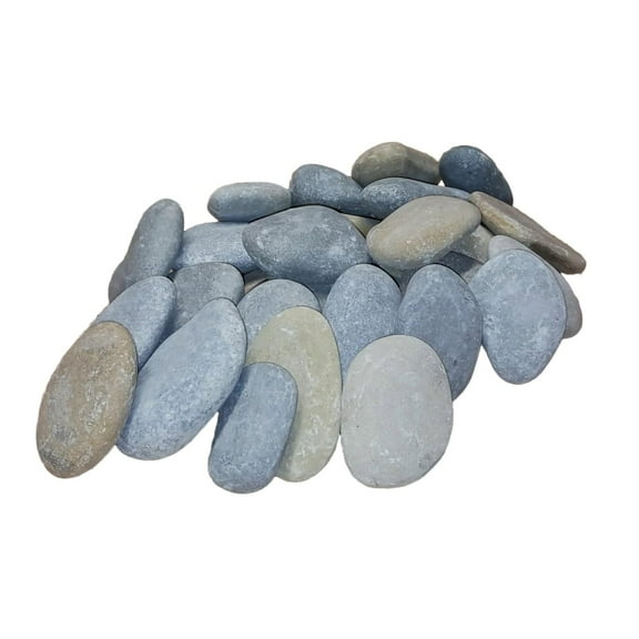 50 Smooth River Rocks for Painting – Flat Natural Stones, 2–4" Size, Bulk Pack of Craft Rocks for Arts, DIY Projects, Kindness Stones & Decor