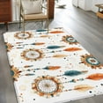 thumbnail image 3 of Boho Geometric Area Rug 3x5 Washable Rug Non Slip Ethnic Feathers Patterns Retro Farmhouse Large Area Rug Indoor Floor Carpet for Entryway Bedroom Kitchen Living Room Home Office Dining Room Nursery, 3 of 8
