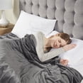 thumbnail image 4 of Serta 100" Polyester Fabric Microlight Heated Electric Blanket in Gray, 4 of 5