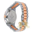 thumbnail image 6 of Mens 2 Tone Rose Gold Finish Freemason Masonic G Compass Simulated Diamond Steel Back Metal Band Watch Water Resistant 40mm, 6 of 6