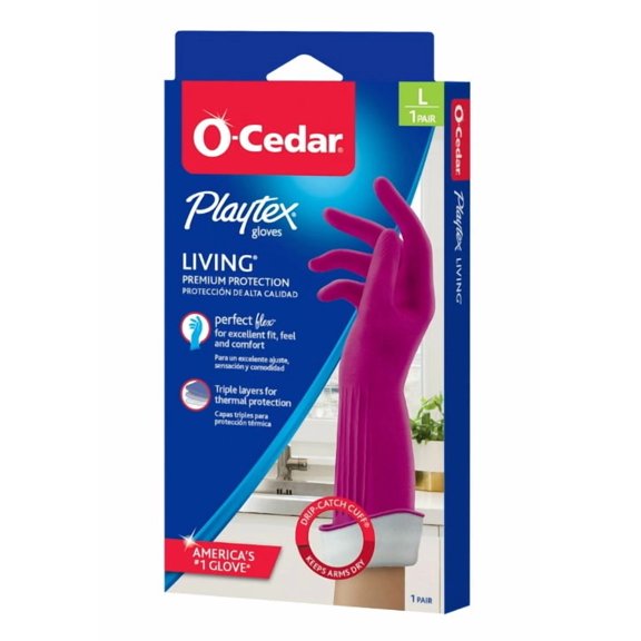 Playtex Living Gloves - Reusable Cleaning Gloves, 1 Pair - Large Size