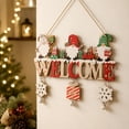 thumbnail image 4 of Kmonabie Christmas Gnome Wooden Door Hanger, Santa Claus Welcome Sign with Jute Rope for Hanging, Front Door Winter Holiday Wall Decor for Home Entryway, 4 of 5