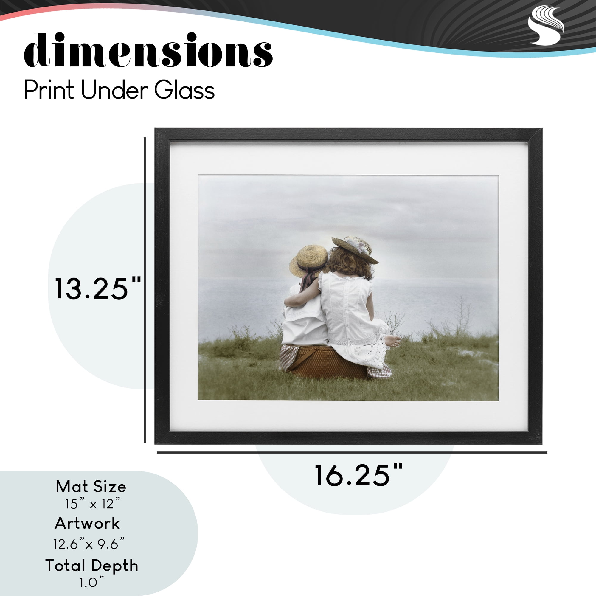 Stupell Industries Friends By The Ocean Black Framed Print Under Glass, design by Kendra Dew