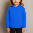 thumbnail image 2 of GiLiling Oversized Hoodie for Girls, Fall Fashion Versatile Plain Hooded Sweatshirt, Casual Comfy Long Sleeve Pullover Top (BU2, 4-5 Years), 2 of 5