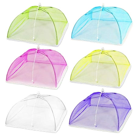 

Foldable Umbrella Food Cover Tent Umbrella Screens Cloth to Keep Bugs and Flies Away from Food Protector for Home Picnics BBQ Rand