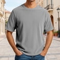 thumbnail image 2 of T-Shirts for Man Short Sleeve Crewneck Shirt Loose Fit Grey Tee Shirt Summer T Shirts for Men, 2 of 4
