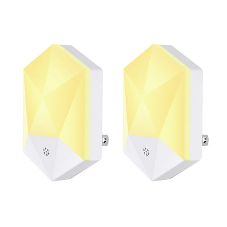 

Ekeka Clearance ! 2pcs Home Use Office Night Light ABS Frame 3000K Warm White Plug In Wall Smart
