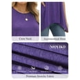 thumbnail image 4 of MOYIKO Women's Short Sleeve Swing T-Shirt Flowy Asymmetrical Hem Tee Loose Fit Casual Tops, 4 of 7