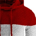 thumbnail image 5 of Herren Hoodies For Men Fit Mode Waffel Hoodie Casual Hoody Top Mit Freizeit Hoodie Farbblock Strick Sweatshirt,Size M-3XL, 5 of 5