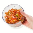 thumbnail image 5 of Manual Food Chopper – Pull String Vegetable Cutter & Garlic Mincer with Spiral & Ribbon Blades, 900ml Container, BPA-Free, 5 of 5