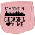 thumbnail image 2 of Inktastic Chicago Illinois Someone Loves Me Skyline Baby Burp Cloth, 2 of 3