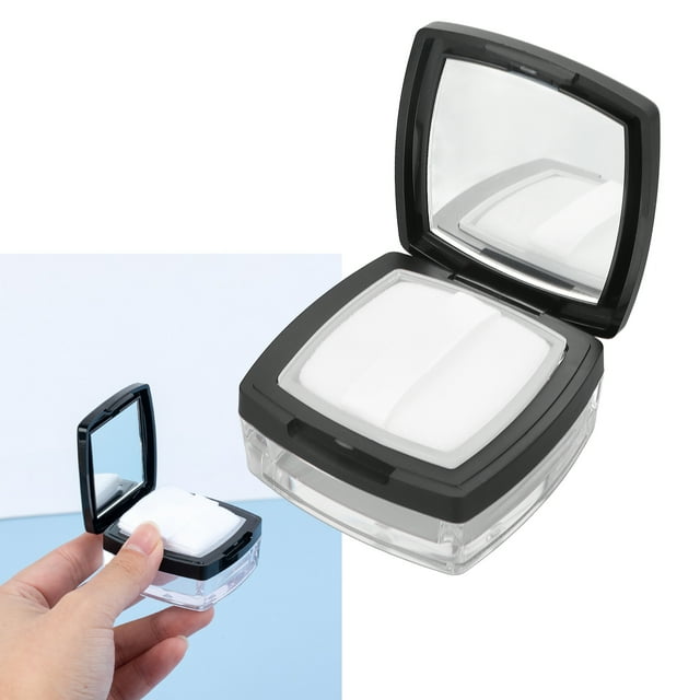 Caja de Hojaldre de Polvo Vacío, Evite Que se Extienda la Tapa del Aire Libre de la Cuchara de Cuchara Recargable en la Caja de Polvo Suelta para El Vije de Negocios