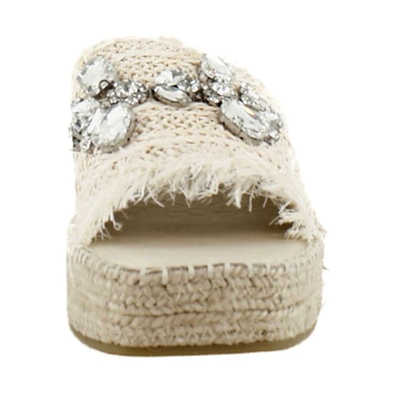Steve Madden【新作SALE☆】CITRA プラットフォームサンダル Steve Madden Citra Women's Sandals Natural Raffia Size 7.5 M
