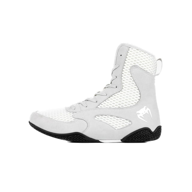 Zapatillas de Boxeo Venum Contender Blancas y Grises con Malla Alta