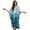 Blue Peacock, variant on Xoenoiee Blue Peacock Pattern Kaftan Dresses for Women Plus Size V Neck Caftans Long Batwing Sleeve Beach Cover Up High-Slit Summer Mumu Dresses