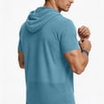 thumbnail image 6 of Aofany Men's Short Sleeve Hoodie Workout Gym Hooded T-Shirts Muscle Fit Fashion Lightweight Athletic Hoodies Pullover Shirt with Pocket, 6 of 7