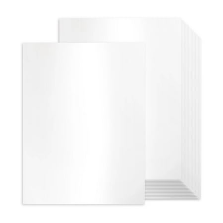 100 Sheets White Shimmer Cardstock 8.5 x 11 Certificate Paper, Goefun 80lb Pearlescent Paper for Invitations, Certificates, Crafts, DIY Cards