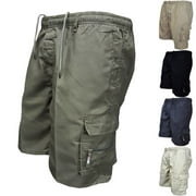 Men's Casual Cargo Shorts Elasticated Waist Half Pant Work Trousers