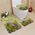 thumbnail image 1 of ABPHQTO Retrato de una mariposa Juego de alfombras de baño de 3 piezas Alfombra de baño Alfombra de contorno y tapa de inodoro, 1 of 2