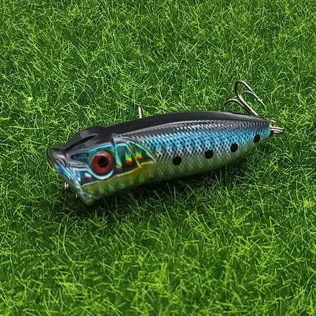 1Pcs Laser Wobbler Fishing Lures 7cm 11.5g Topwater Popper Hard Bait Artificial Crankbait Plastic Fishing Tackle For Pike Bass