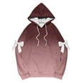 thumbnail image 5 of JGGSPWM (M-5XL) Womens Oversized Hoodies Fleece Hooded Sweatshirts Casual Comfy Tops Fall Fashion Outfits Cute Bow Clothes Pink M, 5 of 5