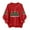 Deep Red, variant on Ladies' Casual And Fashionable Round Neck Top With Christmas Print Hooded T-shirt Long Sleeved Sweatshirt, Merry Christmas Themed Fall Winter Wear for Holiday Fun,Red,XL