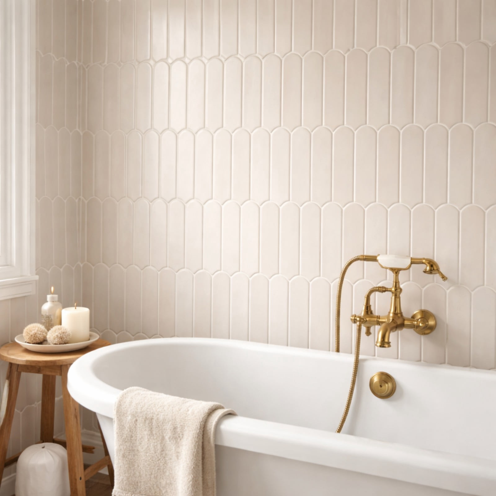 BEAUTYPEAK 11.8"x11.8" Peel and Stick Backsplash 10 Pack 3D Wall Tile for Kitchen, Bathroom, Beige