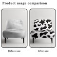 thumbnail image 6 of HELLHERO Dustproof Comfort Material Armless Accent Chair Covers for Sofa, Armless Accent Chair Protector Cow-print, 6 of 8