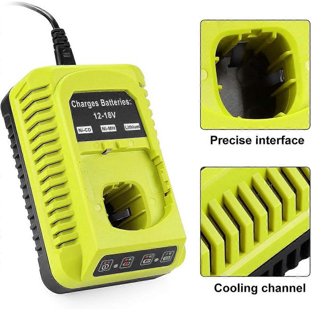 3A 12V-18V Replacement Charger for Ryobi 18V P117 P118 P113 BCL1418 260051002 Charger Compatible with Ryobi 18V Battery