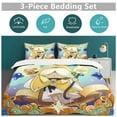 thumbnail image 5 of Pure Vanilla Cookie Comfortable 3-Piece Bedding Set Pillow Case Bed Duvet Cover Pillowcases, 5 of 8
