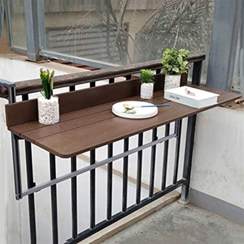 Ailj Balcony Railing Hanging Table Folding Deck Adjustable Wall Mounted Bar Railings For Patio Garden Outdoor Indoor Com Ailj Balcony Railing Hanging Table, Hanging Patio Table