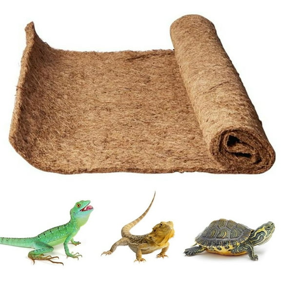 1 Pcs Reptile Carpet Coconut Fiber Mat,Lizard Terrarium Substrate Liner Gecko Tank Flooring Bearded Dragon Tank Accessories Bedding for Snakes Chameleons Tortoises
