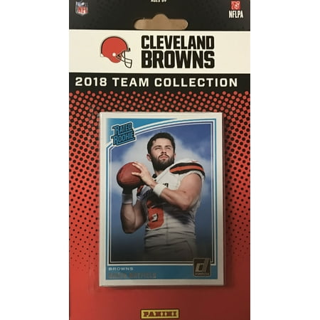 Cleveland Browns 2018 Donruss NFL Football Complete Mint 14 Card Team Set with Joe Thomas, Ozzie Newsome, Rookie Cards of Baker Mayfield and Denzel Ward (Best Football Rookie Cards)