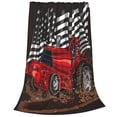 thumbnail image 2 of Fuzoiu tractor Print Ultra-Soft Micro Fleece Blanket,All Seasons Flannel Throw, Lightweight Blanket for Bed, Sofa, Couch, Movie Night, Camping, and Travel-50"x40", 2 of 7