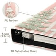 thumbnail image 3 of FORMRS 3 Ring Photo Album 4"x6" Self Adhesive Large Capacity PU Leather Cover, Light Green Christmas Houses, 3 of 7