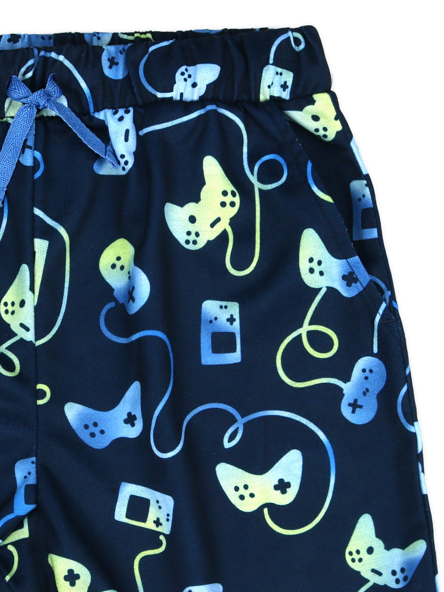 Wonder Nation Boys Short Sleeve Top, Shorts, and Jogger Pants 3-Piece Sleep Pajama Set, Sizes 4-16 Husky