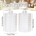 thumbnail image 3 of Acrylic Qtip Holder Dispenser, Bathroom Jars with Lids Set, Cotton Swab Storage Box,Vanity Organizer Canisters, Cotton Pad & Ball Holder, Restroom Bathroom Organizer, Makeup Storage Canisters,A, 3 of 6