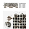 thumbnail image 5 of Tie Up Valance Curtain for Kitchen,Western Star Buffalo Check Rod Pocket Short Curtains Adjustable Tie-Up Shade Valances,Vintage Country Cottage Window Treatment for Bathroom Living Room Bedroom, 5 of 8
