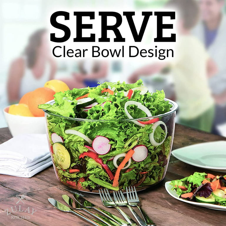 Kitexpert Salad Spinner Large 5.28 Qt, Manual Lettuce Spinner for