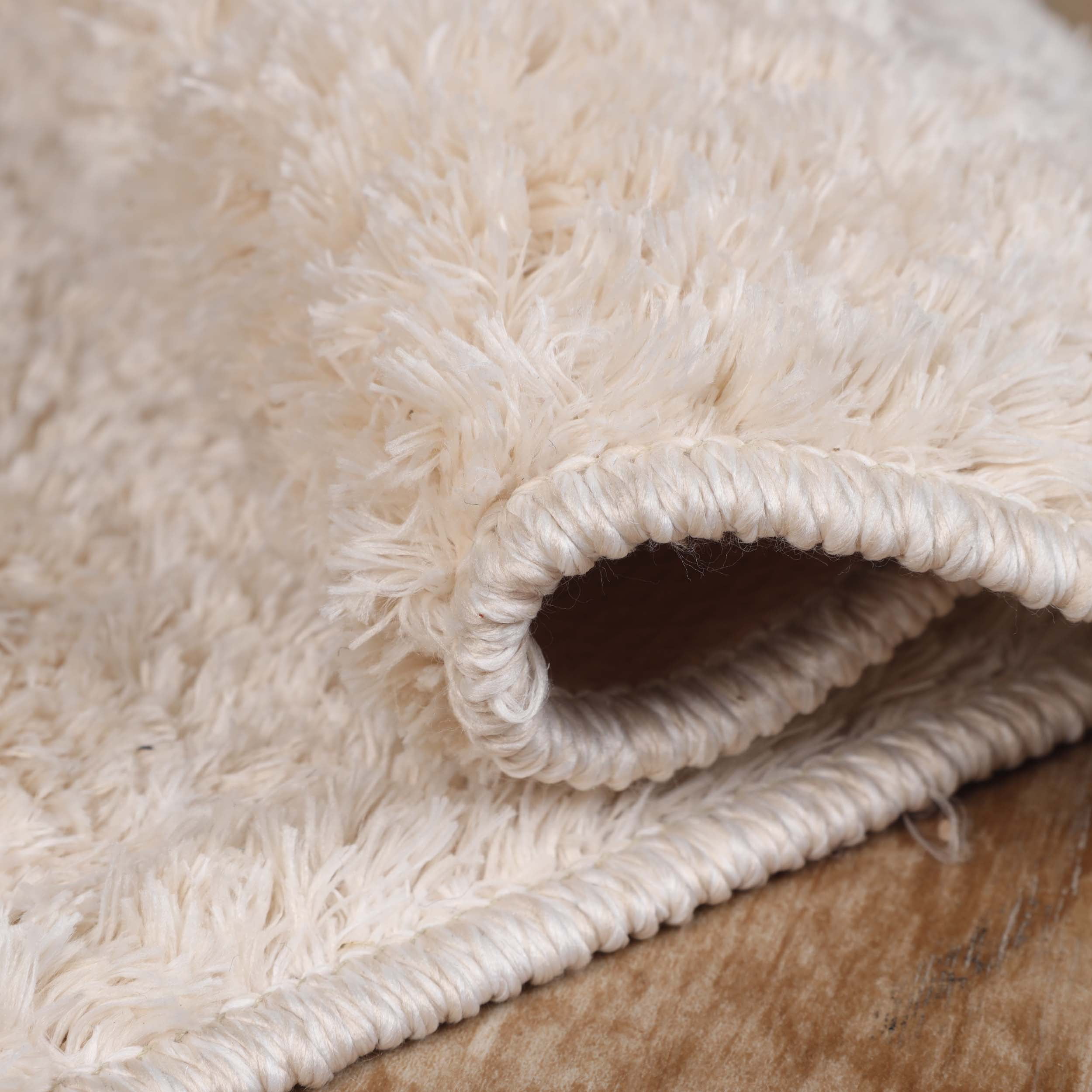 Superior California Indoor Shag Runner Rug, 10' x 14', Ivory