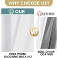 thumbnail image 2 of 100% Blackout Curtains for Bedroom Thermal Insulated Linen Textured Curtains Heat and Full Light Blocking Drapes Living Room Curtains 2 Panel Sets, 52x45 - Inch, Pure White, 2 of 6