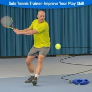 Tennis Trainer Rebound Ball with String, Solo Practice Trainer for Beginners & Adults, Portable Tennis Training Equipment with Fillable Base, 3 Balls