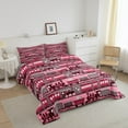 thumbnail image 3 of Erosebridal Pink Train Comforter Sets Full Size, Steam Engine Comforters & Duvets, Cartoon Vehicle Decor, Reversible, 3 of 7
